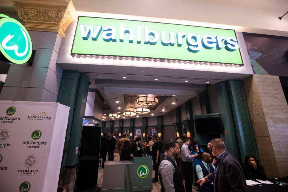 An exterior view of the new Wahlburgers at The Shoppes at Mandalay Place on Monday, March 27, 2 ...