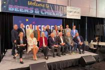Some of the Amusement Expo International's inaugural Hall of Fame class poses for a photo on Tu ...