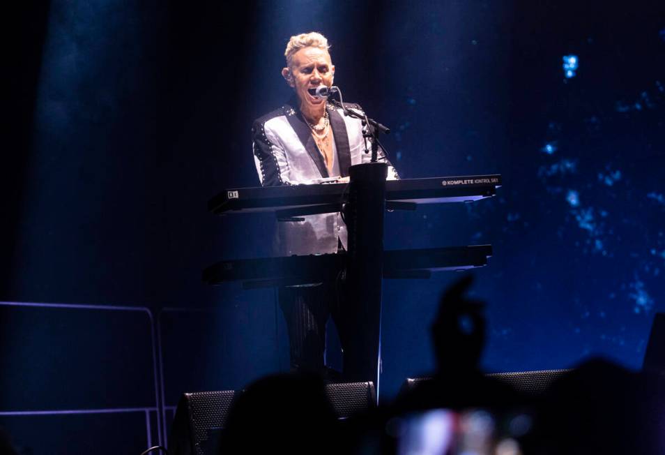 Martin Gore of Depeche Mode performs at T-Mobile Arena on Thursday, March 30, 2023, in Las Vega ...