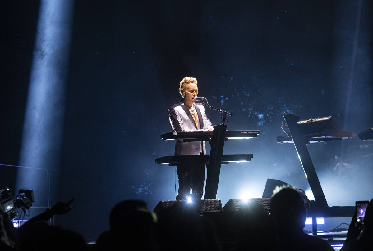 Martin Gore of Depeche Mode performs at T-Mobile Arena on Thursday, March 30, 2023, in Las Vega ...