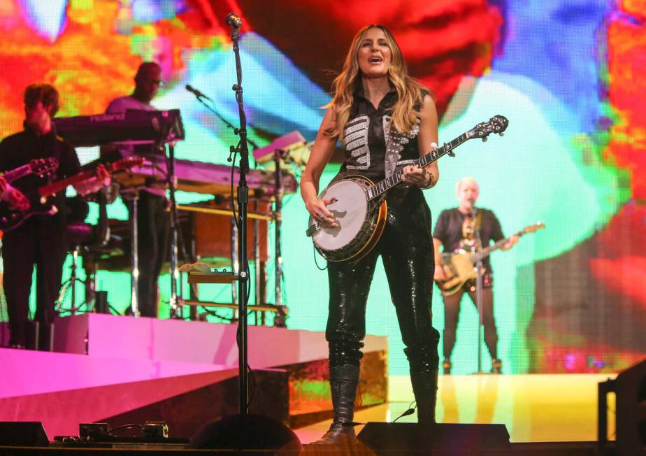 The Chicks' Emily Strayer performs on day one of the Austin City Limits Music Festival's first ...