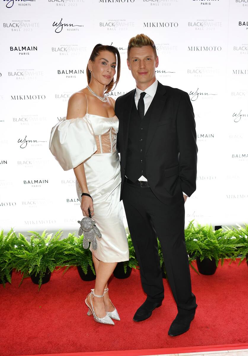 LAS VEGAS, NEVADA - APRIL 01: Lauren Kitt and Nick Carter arrive at Nevada Ballet Theatre's 20 ...