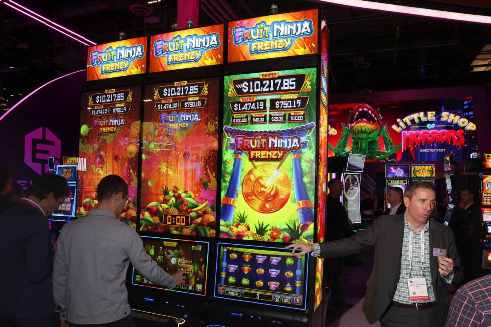 Andrew Montgomery, Vice President of Sales at Everi, talks about Fruit Ninja Frenzy slot machin ...