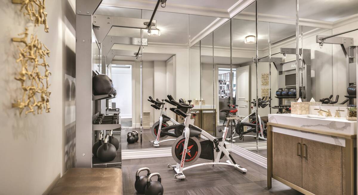 The private exercise room in the Presidential Suite at Mandalay Bay. (MGM Resorts International)
