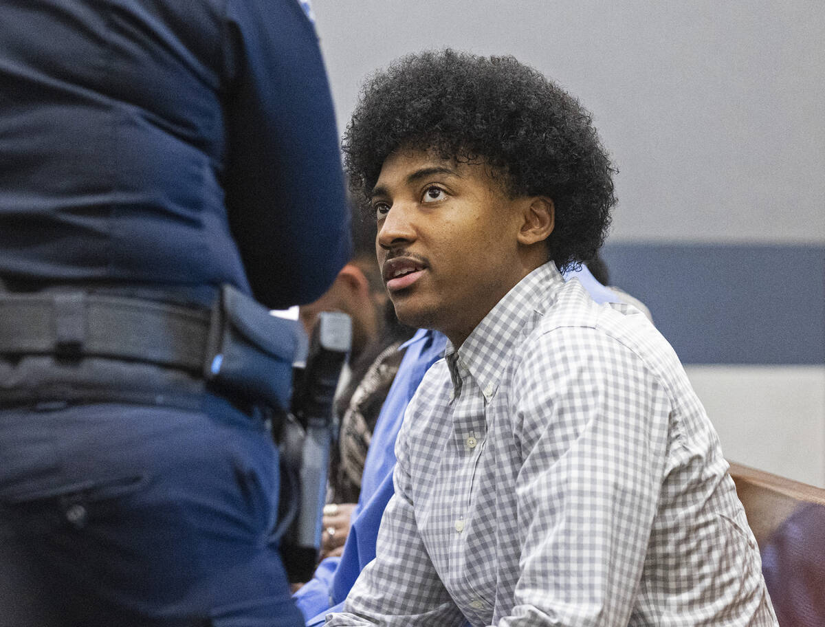 UNLV basketball recruit Zaon Collins, right, who is accused of causing a deadly crash two years ...