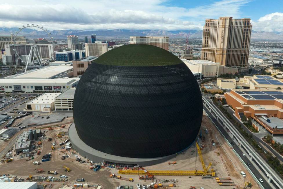 The MSG Sphere at The Venetian is seen on Monday, March 20, 2023, in Las Vegas. (Bizuayehu Tesf ...