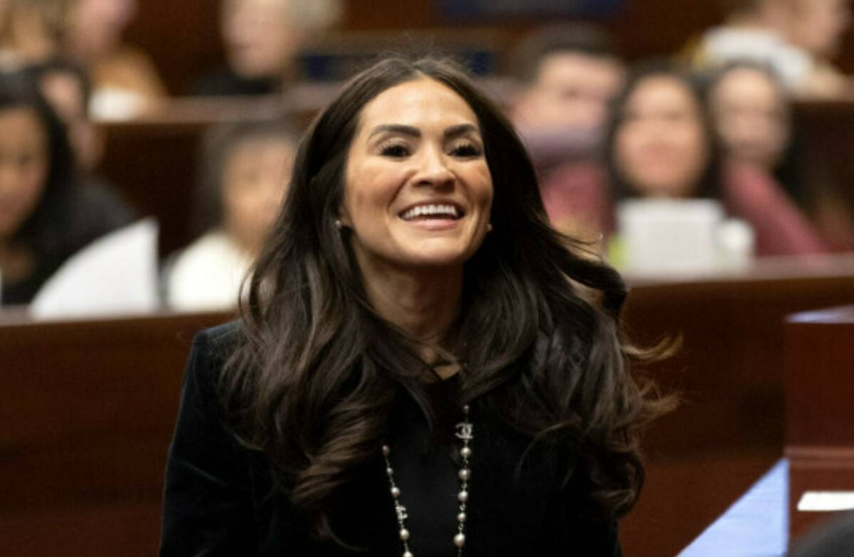 Assemblywoman Sandra Jauregui, D-Las Vegas, is seen during the first day of the 82nd Session of ...