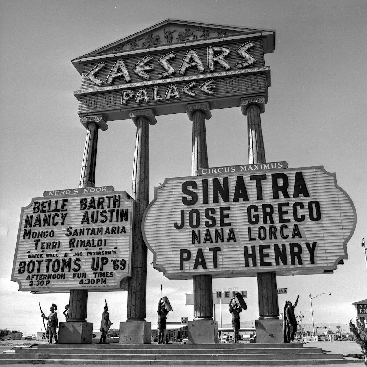 Some stars don't need a first name to show. The Sinatra marquee at Caesars Palace on May 19, 19 ...