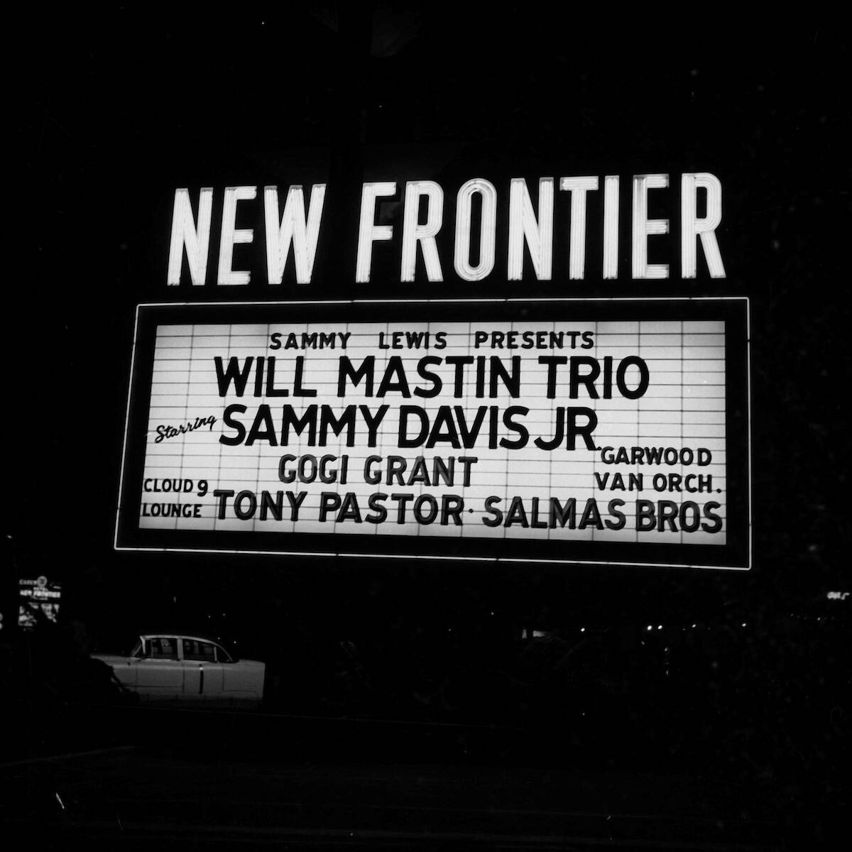 The Will Maston Trio, starring Sammy Davis Jr., at the New Frontier on Dec. 31, 1955. (Las Vega ...