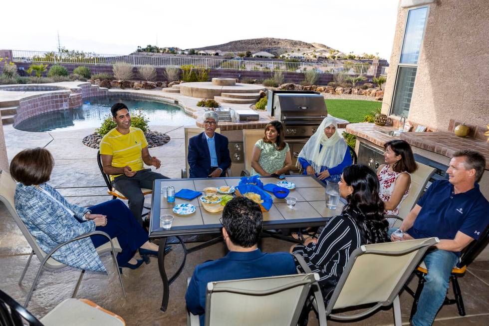 (From left) Sen. Catherine Cortez Masto speaks for the first time with Mohammad "Benny&quo ...