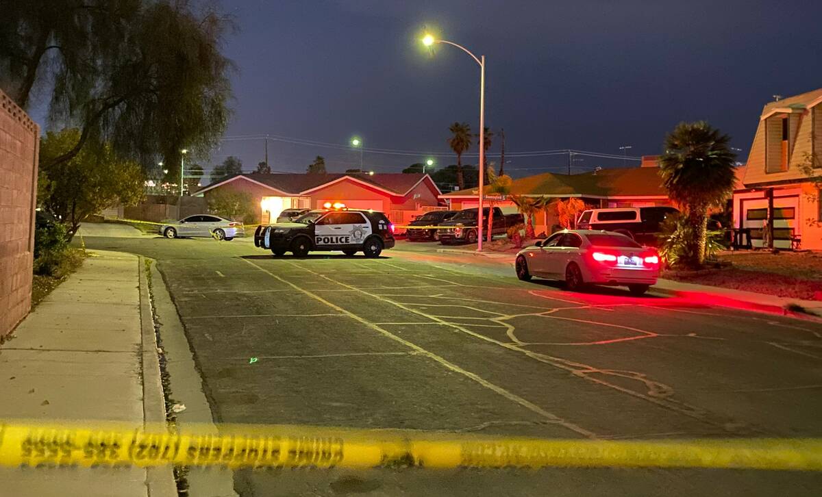 Las Vegas police were investigating a homicide in the 700 block of Bloomingfield Lane on Wednes ...