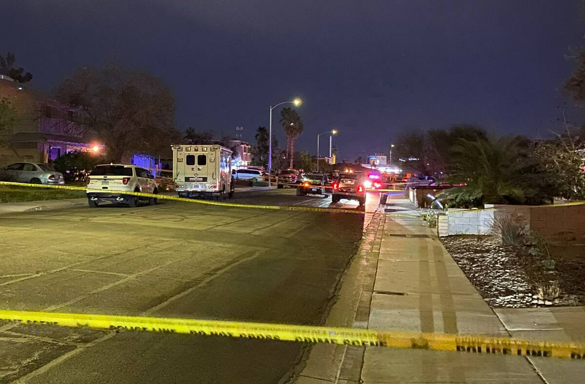 Las Vegas police were investigating a homicide in the 700 block of Bloomingfield Lane on Wednes ...