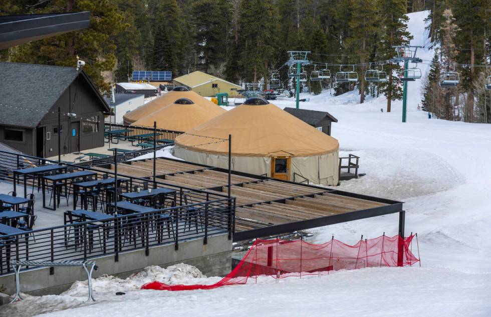 The restaurant and lifts are idle on a maintenance day at the Lee Canyon ski resort on on Thurs ...