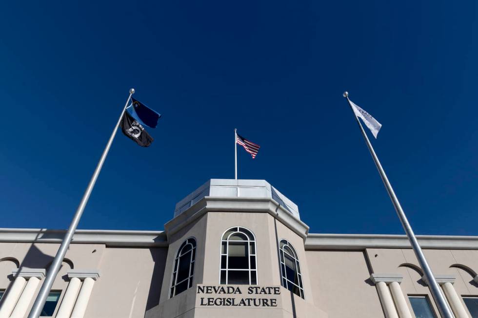 The Nevada Legislature building during the 82nd Session of the Legislature in February 2023 in ...