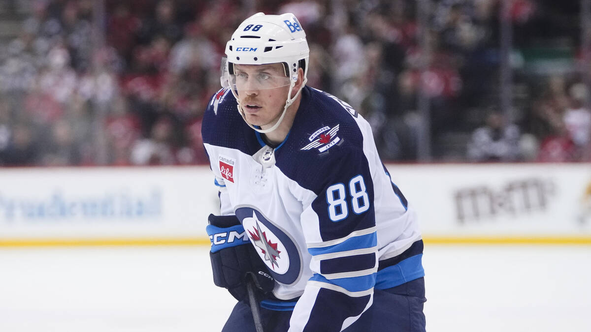 Winnipeg Jets' Nate Schmidt (88) during the third period of an NHL hockey game against the New ...