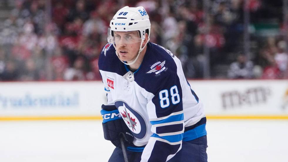 Winnipeg Jets' Nate Schmidt (88) during the third period of an NHL hockey game against the New ...