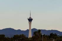 The high in central Las Vegas will be near 75 on Thursday, April 20, 2023, according to the Nat ...