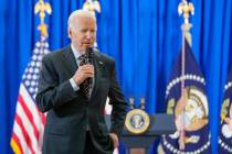 President Joe Biden speaks about the PACT Act, which helps veterans get screened for exposure t ...