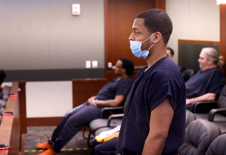 Keshaughn Robinson appears in court for sentencing at the Regional Justice Center in Las Vegas ...