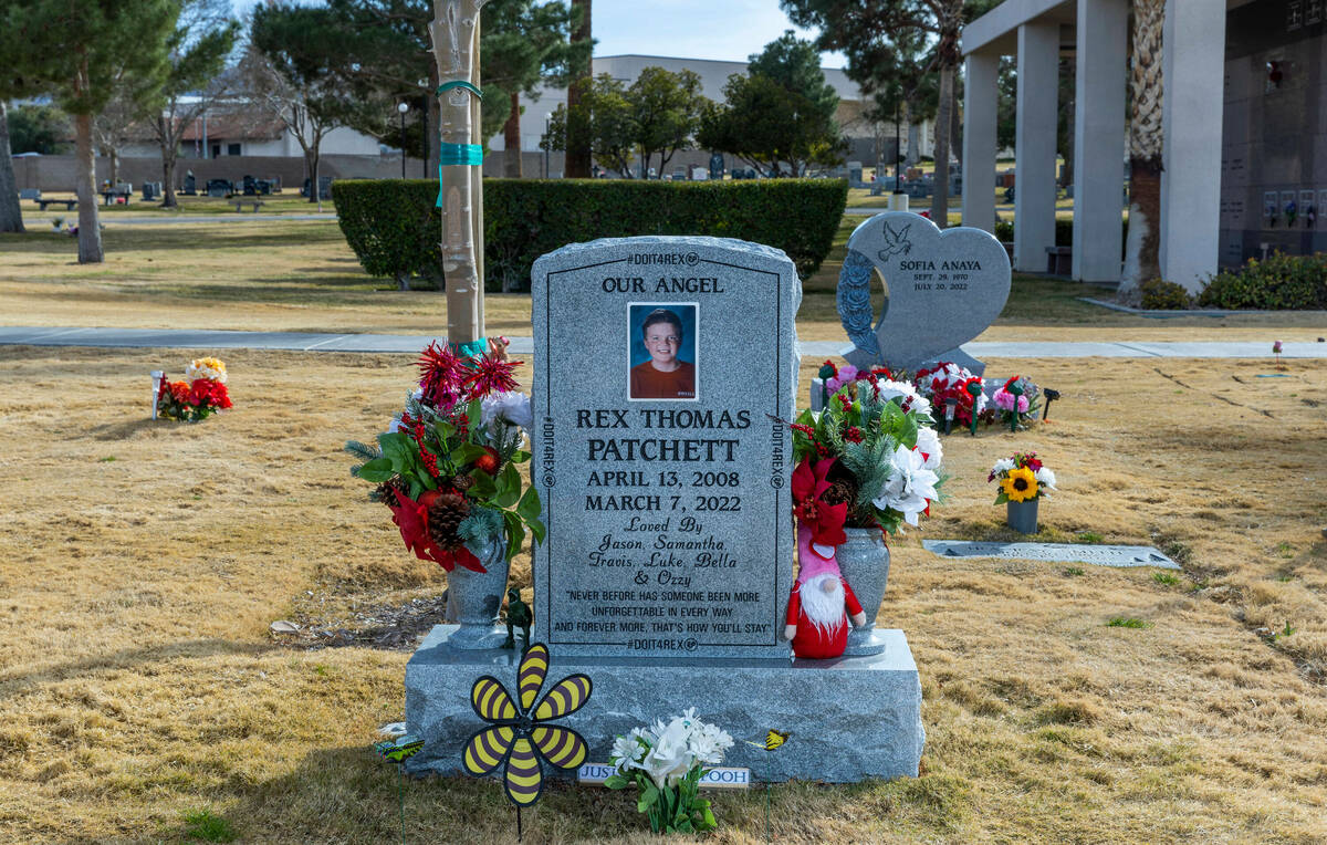 Headstone of Rex. Patchett at the Palm Boulder Highway Mortuary & Cemetery on Saturday, Feb ...