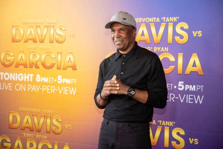 Former professional boxer “Sugar” Ray Leonard poses on the red carpet prior to th ...