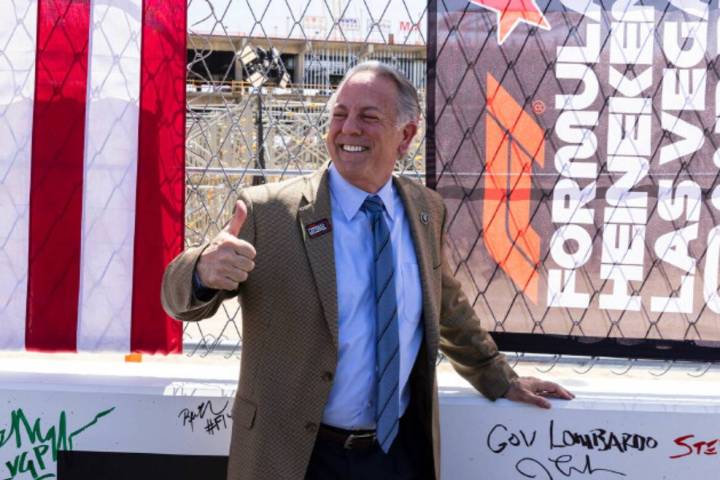 Gov. Joe Lombardo, seen in April 2023 in Las Vegas. (Las Vegas Review-Journal)