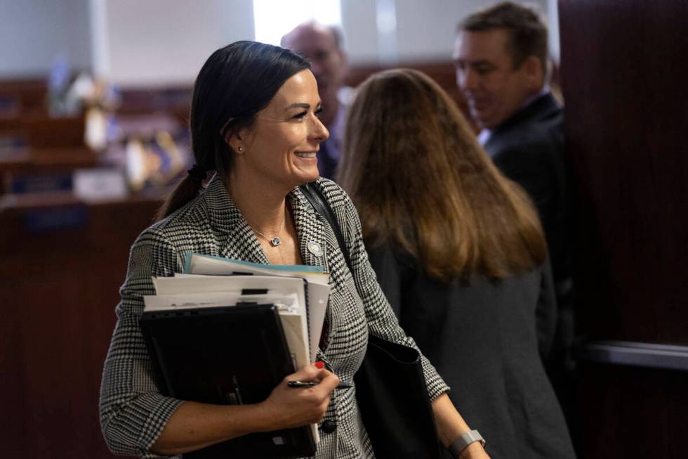 Sen. Carrie Buck, R-Henderson, seen in February 2023 in Carson City. (Ellen Schmidt/Las Vegas R ...