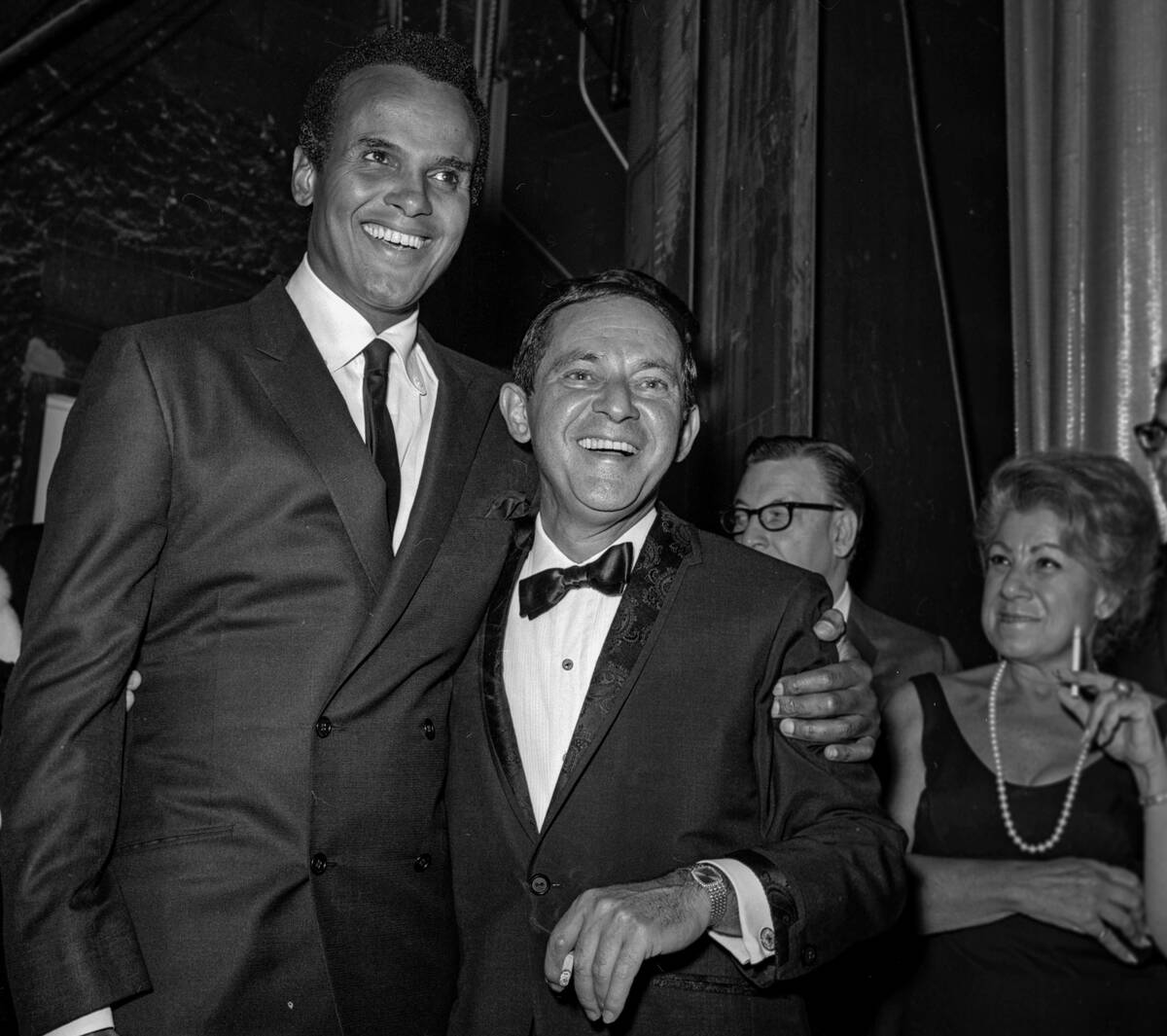 Harry Belafonte at Caesars Palace with Nate Jacobson on Sept. 14, 1967. (Las Vegas News Bureau)