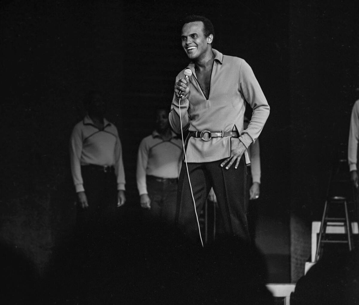 Harry Belafonte performs at Caesars Palace on Sept. 14, 1967, in Las Vegas. (Las Vegas News Bureau)