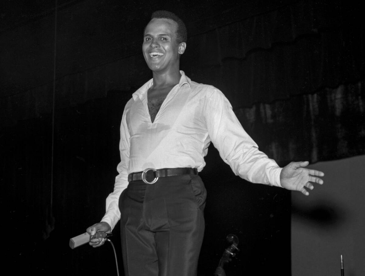 Harry Belafonte performs at the Riviera in Las Vegas on May 11, 1959. (Jerry Abbott/Las Vegas N ...