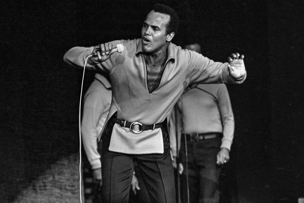 Harry Belafonte performs at Caesars Palace September 14, 1967, in Las Vegas, Nevada. (Las Vegas ...