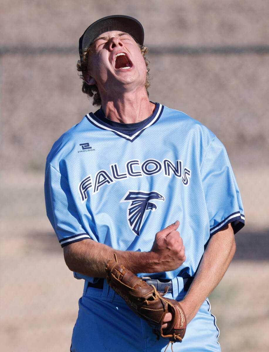 Foothill's pitcher Kaden Straily (21) reacts after their 2-0 victory against Southeast Career T ...
