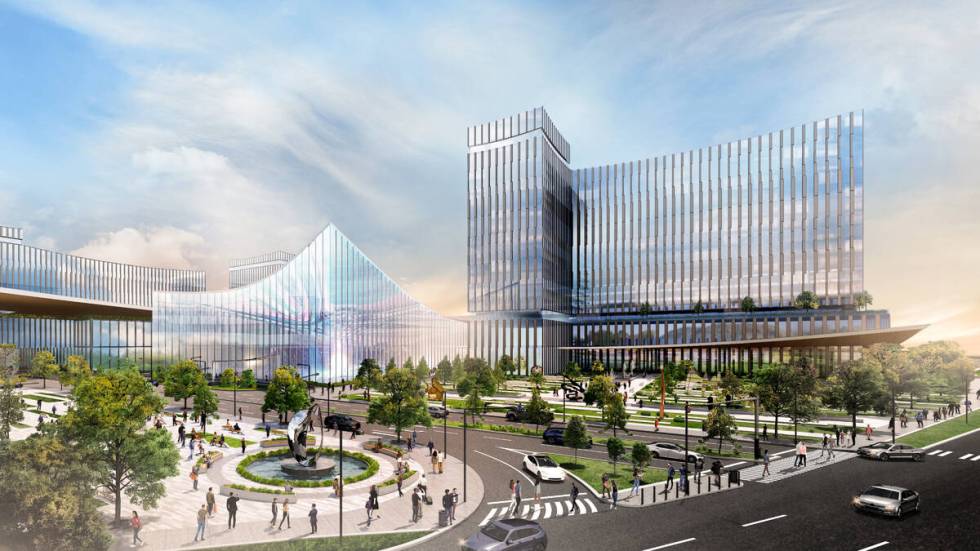 A rendering of Las Vegas Sands Corp.'s proposed casino resort project at Nassau Veterans Memori ...