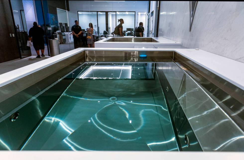 The hydrotherapy room as the Aces give a tour of their new practice facility within their headq ...