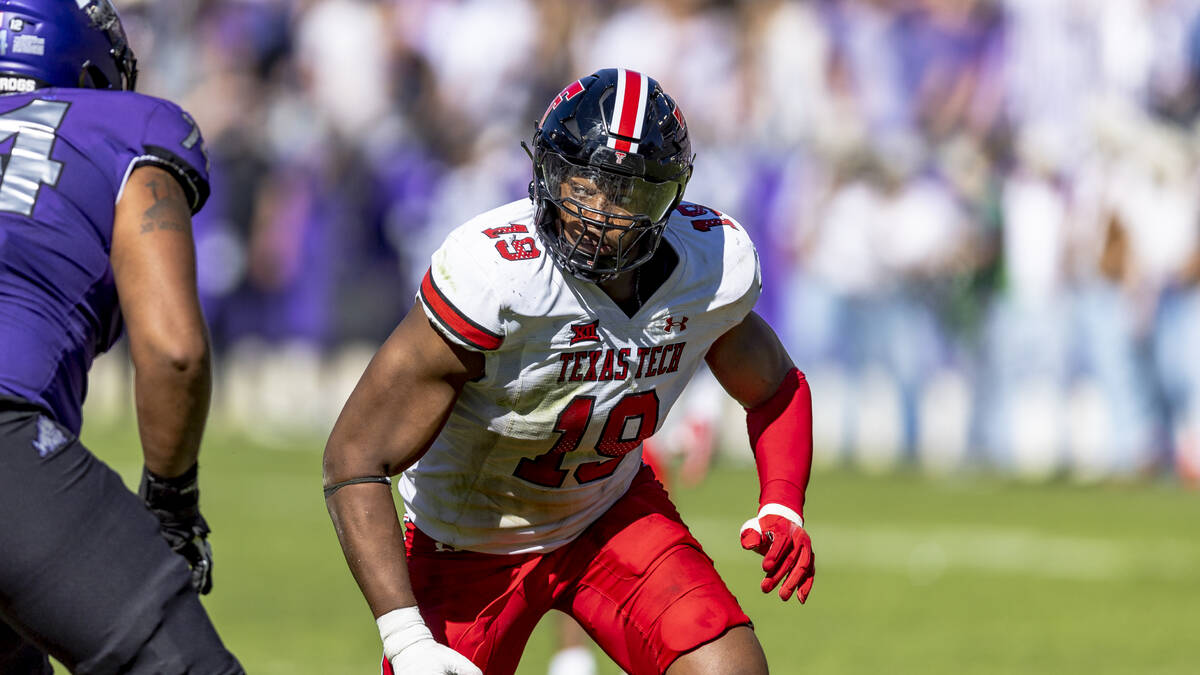 Texas Tech linebacker Tyree Wilson (19) is seen during an NCAA football game against TCU on Sat ...