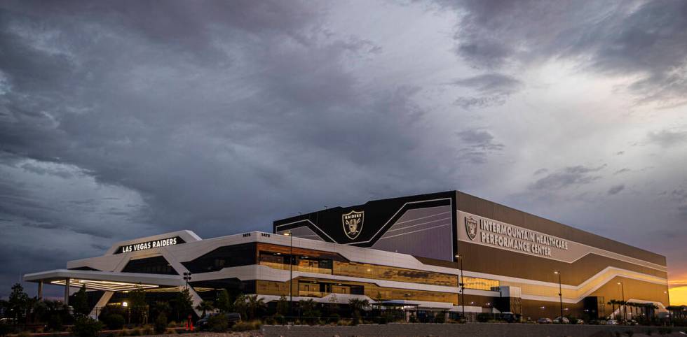 Raiders Headquarters and Intermountain Healthcare Performance Center on Aug. 30, 2021, in Hende ...
