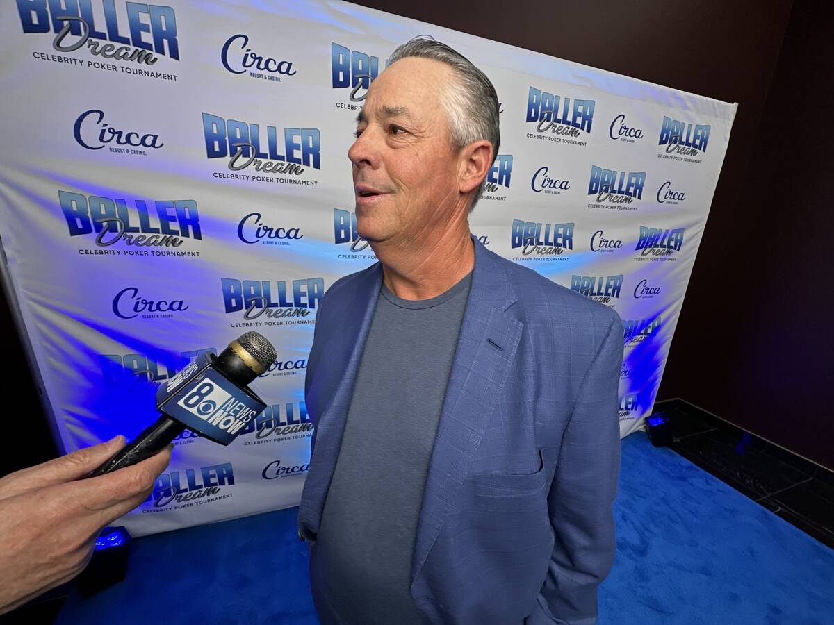 Ex-big league star and Las Vegas native Greg Maddux is shown on the blue carpet at the Baller D ...