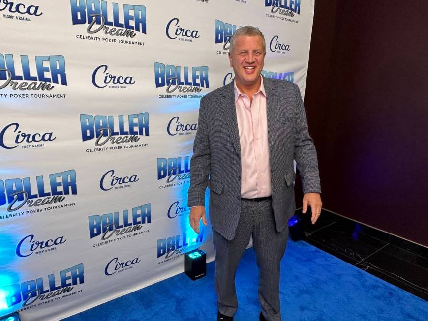 Circa co-owner Derek Stevens is shown on the blue carpet at the Baller Dream Celebrity Poker To ...