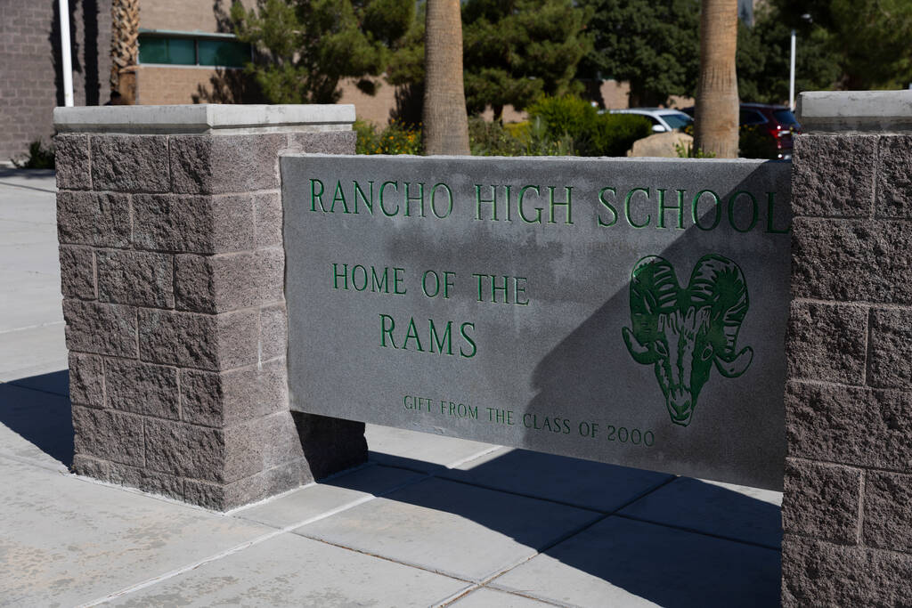 Rancho High School in Las Vegas on Tuesday, Oct. 25, 2022. (Erik Verduzco/Las Vegas Review-Journal)