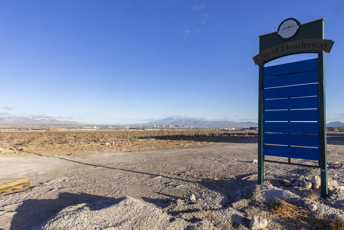 Vacant land where Station Casinos plans to build a resort west of the Via Inspirada/Bicentennia ...