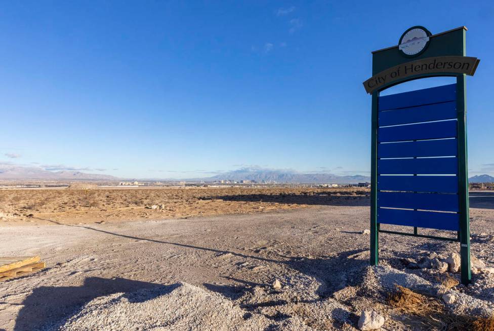 Vacant land where Station Casinos plans to build a resort west of the Via Inspirada/Bicentennia ...