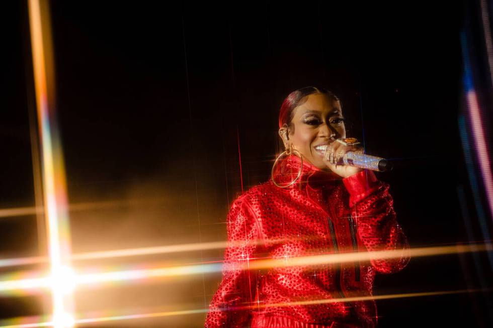 Missy Elliott is shown at the Lovers & Friends music festival at the Las Vegas Festival Grounds ...