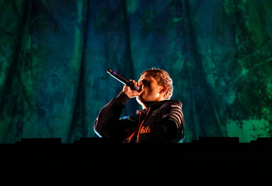 Kaskade performs at the Kinetic Field stage during the final day of the Electric Daisy Carnival ...