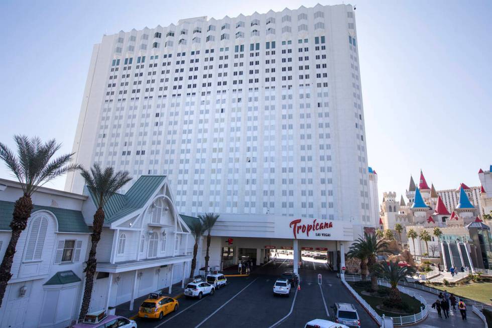 Tropicana is seen in February 2020 in Las Vegas. (Ellen Schmidt/Las Vegas Review-Journal)