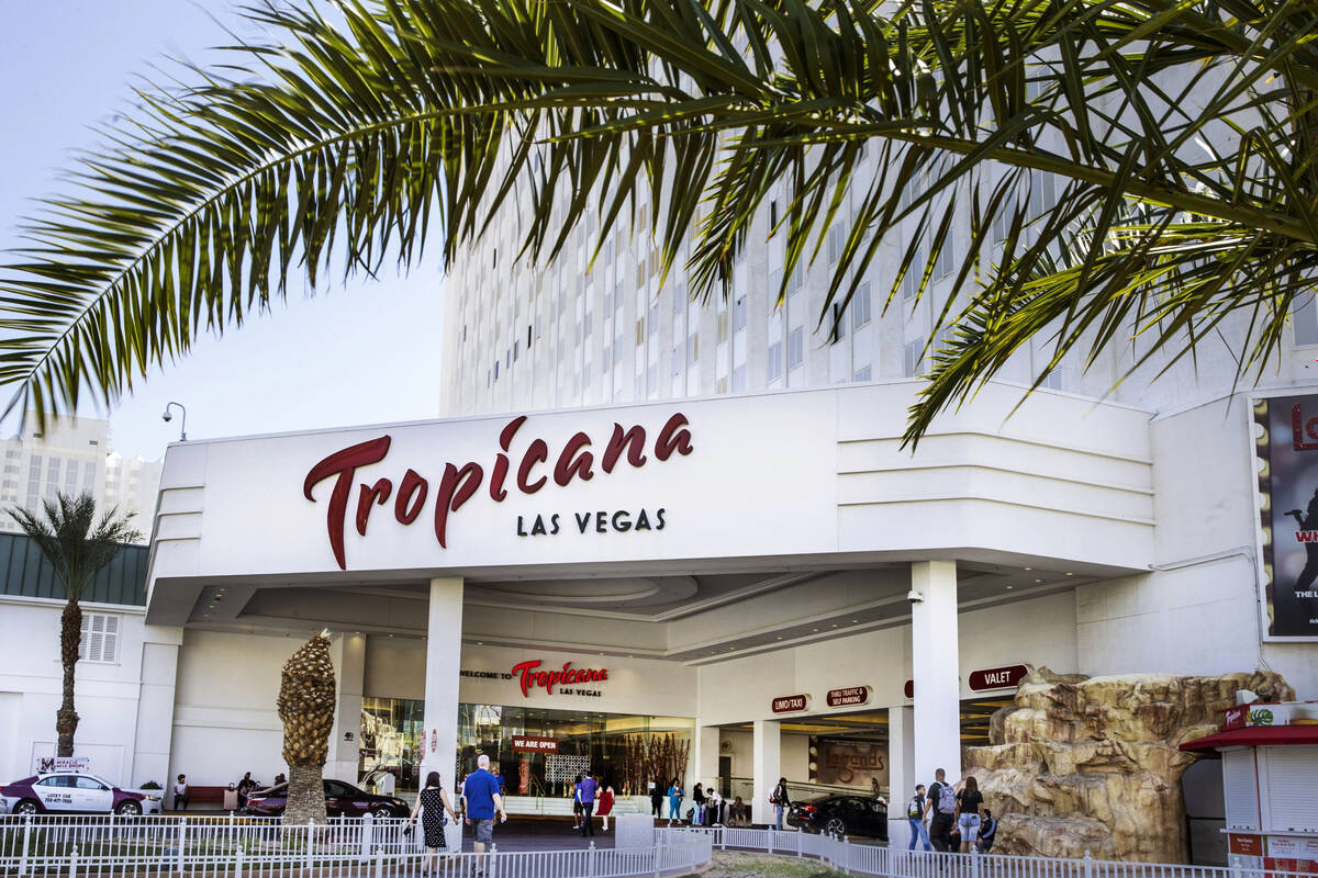 Tropicana is seen in Las Vegas,Tuesday, April 13, 2021. (L.E. Baskow/Las Vegas Review-Journal) ...