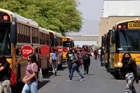 Eldorado High School students are seen in April 2022. (K.M. Cannon/Las Vegas Review-Journal)