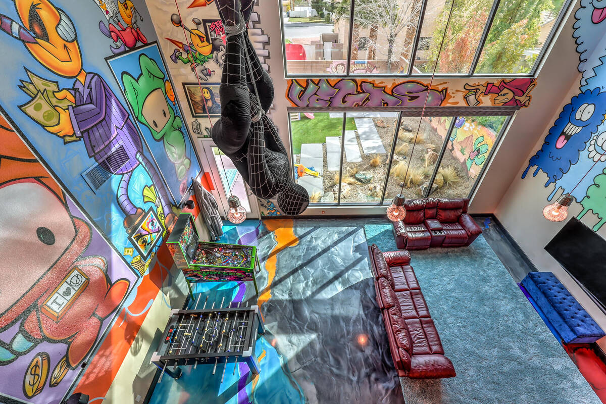 Colorful artwork is seen at the Spring Valley home of Ivan Phillips. (Courtesy Brian Mannasmith ...