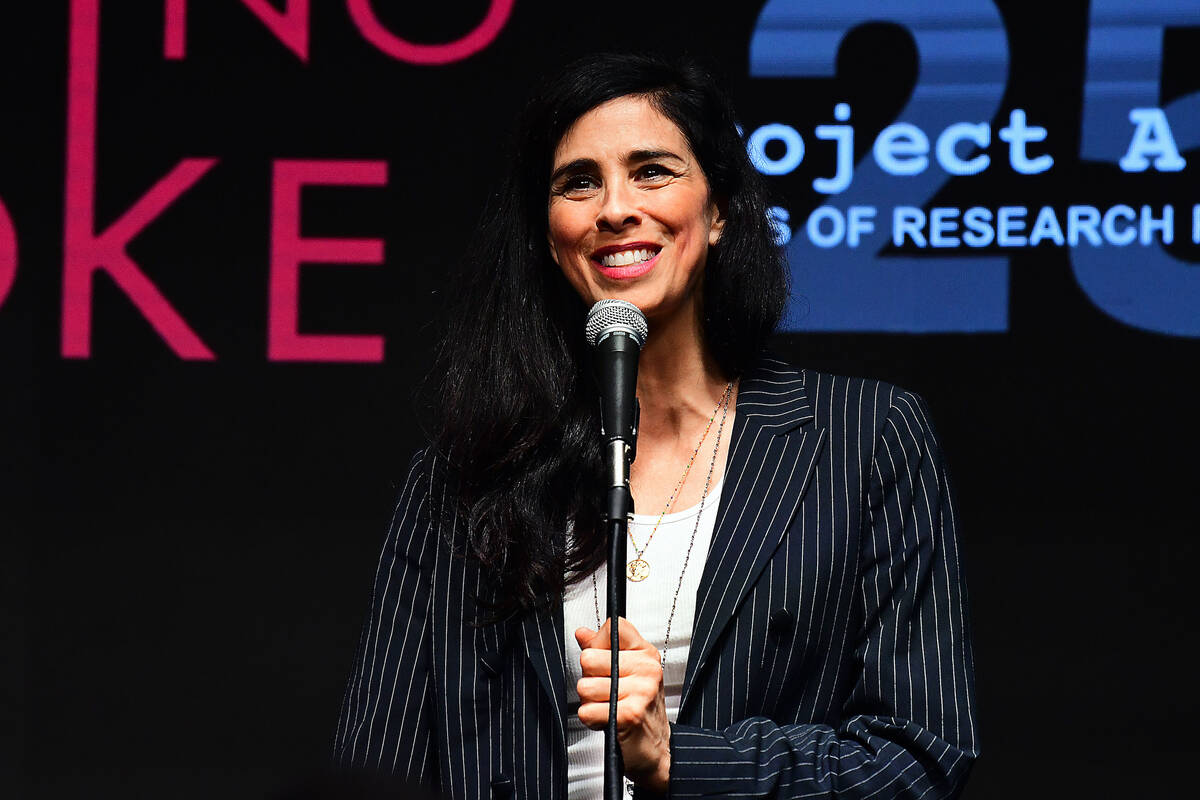 Sarah Silverman is shown at the "It's No Joke" Project ALS fundraiser for Joey Porrello, Kimmel ...