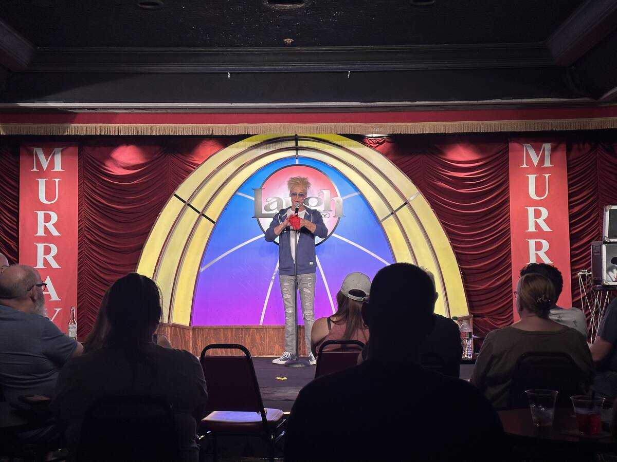 Comic magician Murray Sawchuck is shown onstage at the Laugh Factory at the Tropicana on Tuesda ...