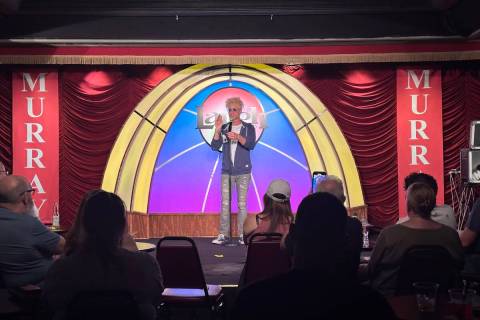 Comic magician Murray Sawchuck is shown onstage at the Laugh Factory at the Tropicana on Tuesda ...
